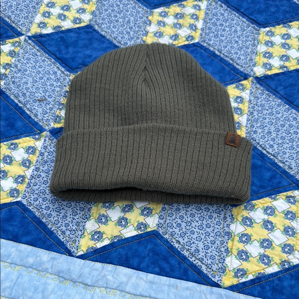 Green Ribbed Knit Beanie